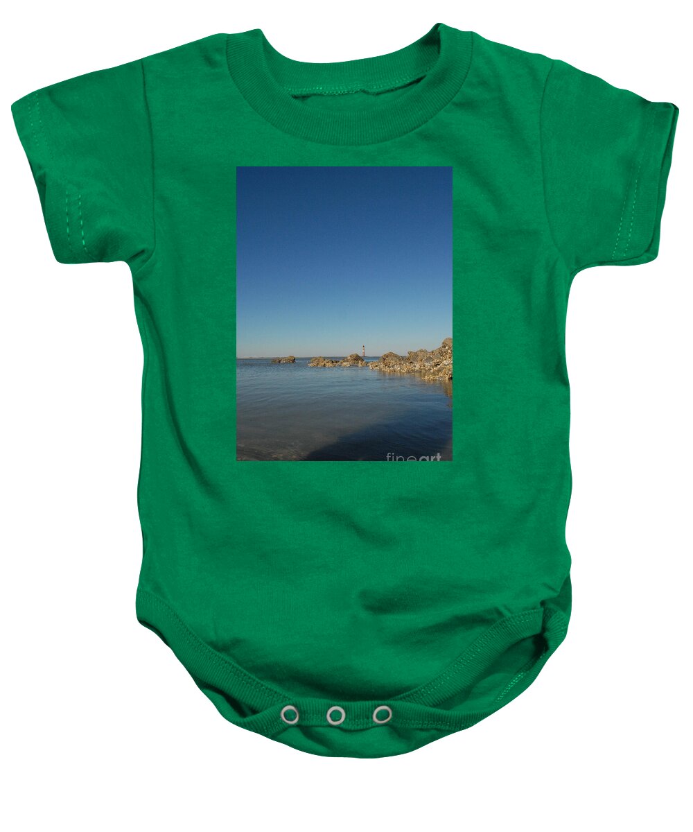 Lighthouse by Rocky Shore - Baby One-Piece