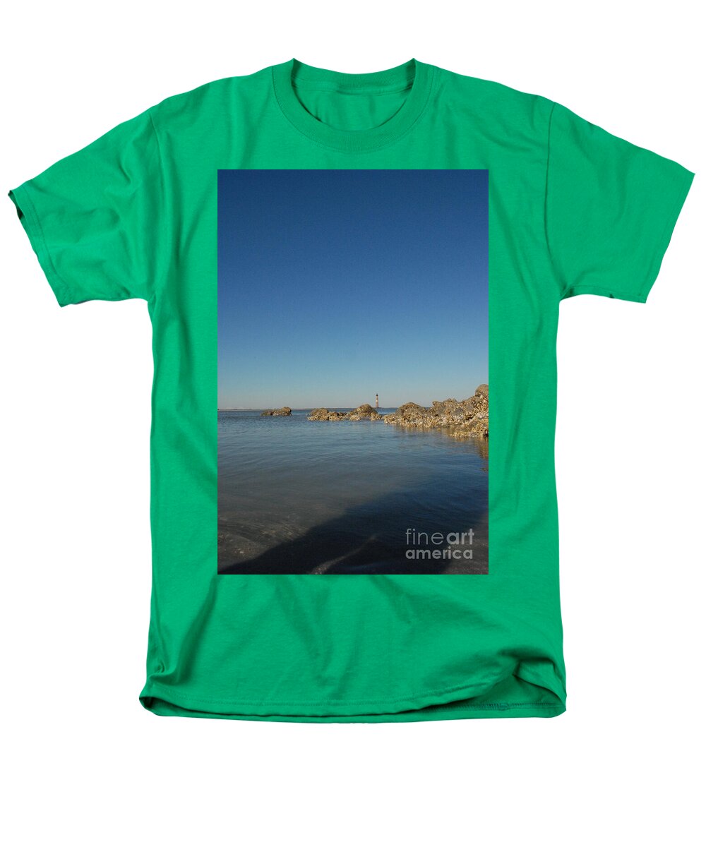 Lighthouse by Rocky Shore - Men's T-Shirt  (Regular Fit)