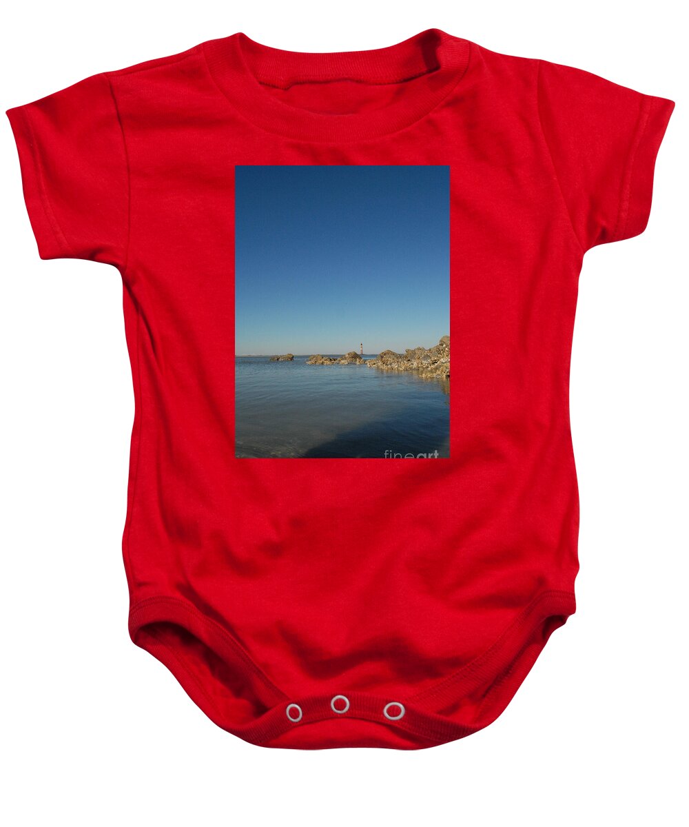 Lighthouse by Rocky Shore - Baby One-Piece