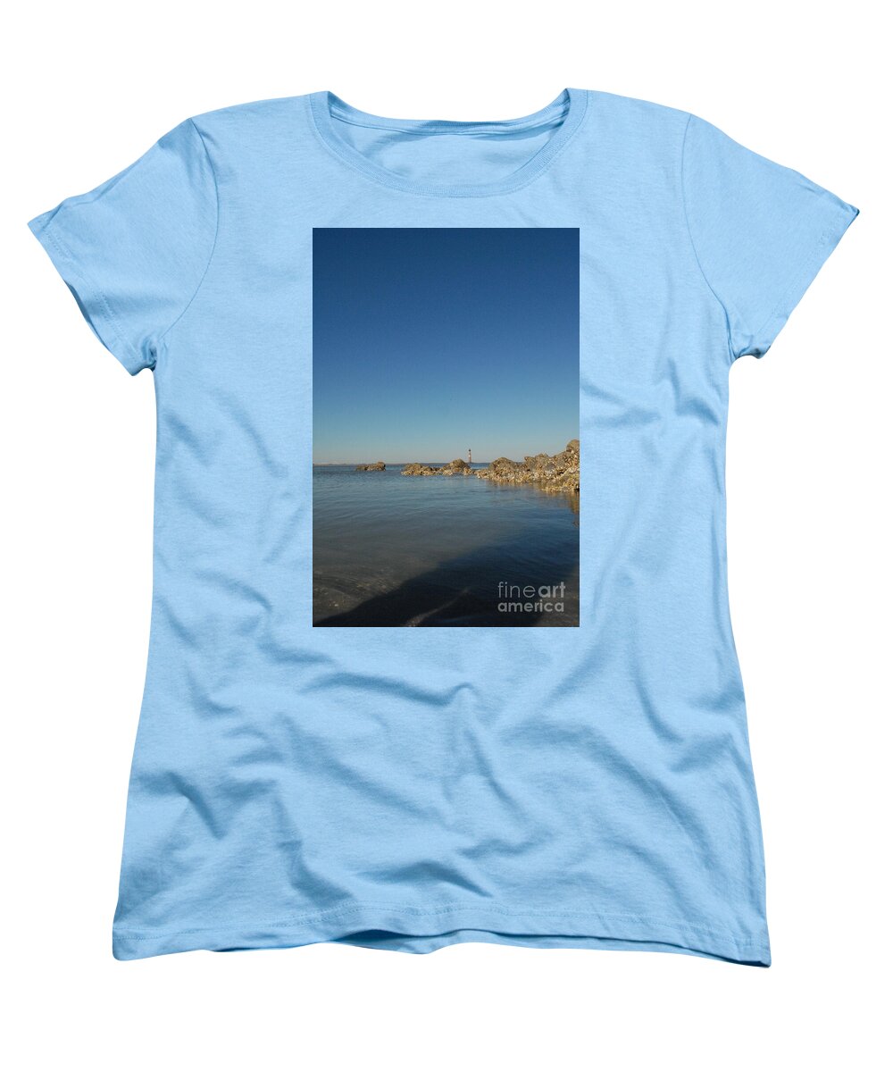 Lighthouse by Rocky Shore - Women's T-Shirt (Standard Fit)