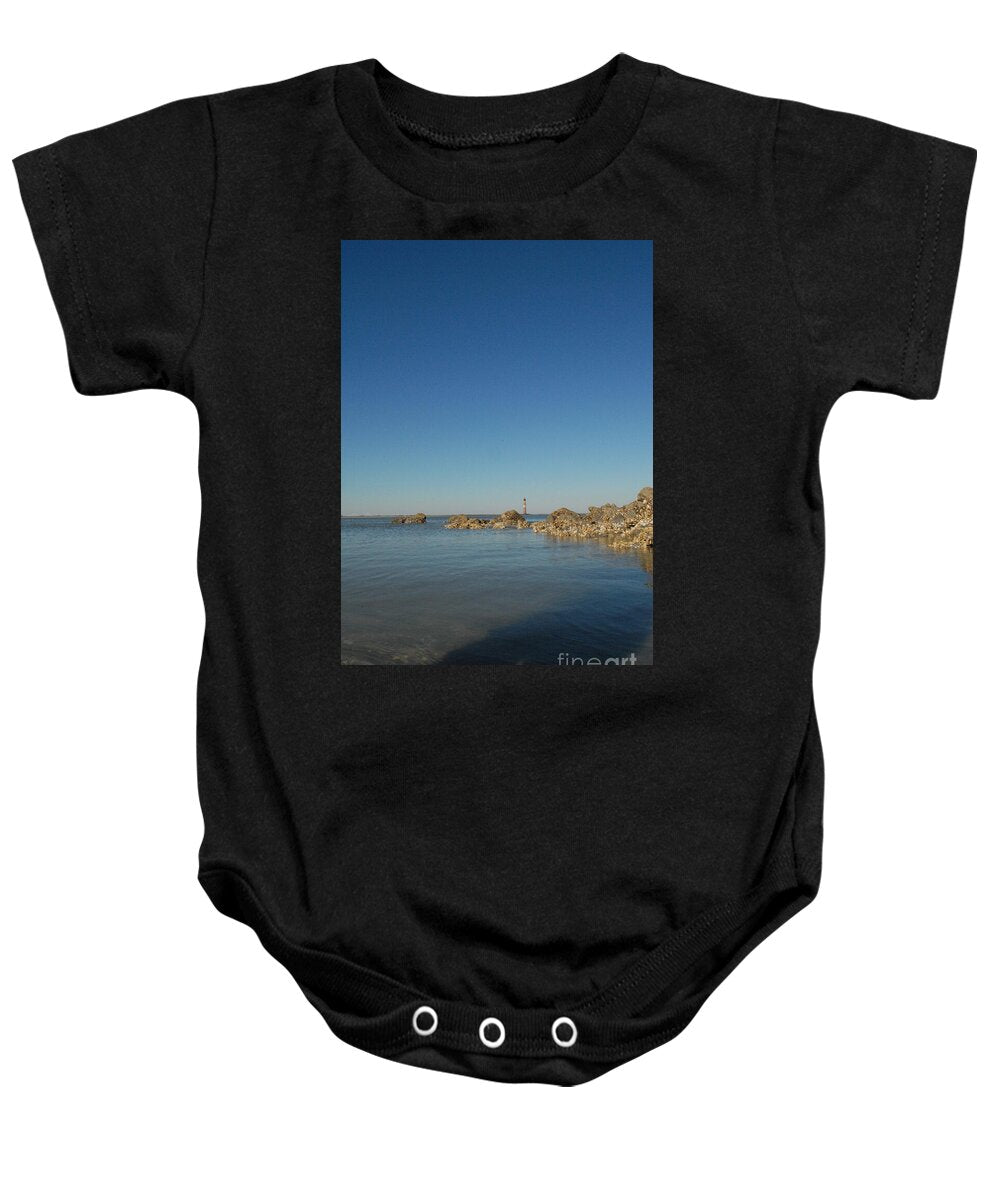 Lighthouse by Rocky Shore - Baby One-Piece