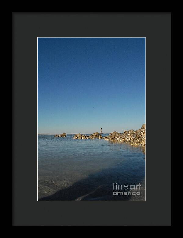 Lighthouse by Rocky Shore - Framed Print