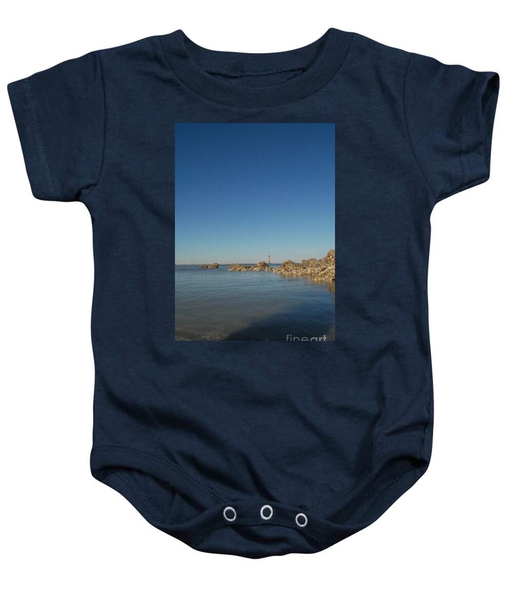 Lighthouse by Rocky Shore - Baby One-Piece