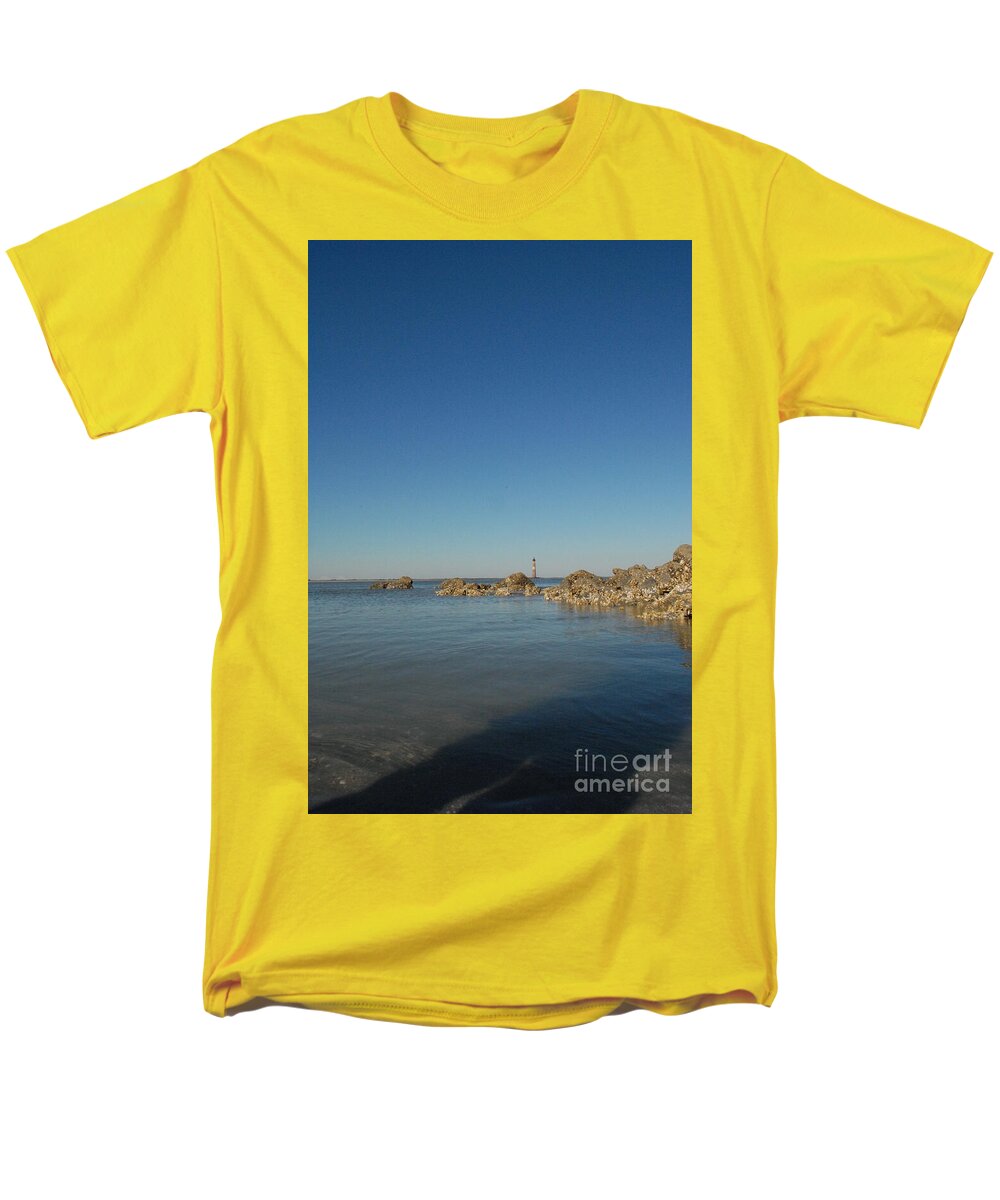 Lighthouse by Rocky Shore - Men's T-Shirt  (Regular Fit)