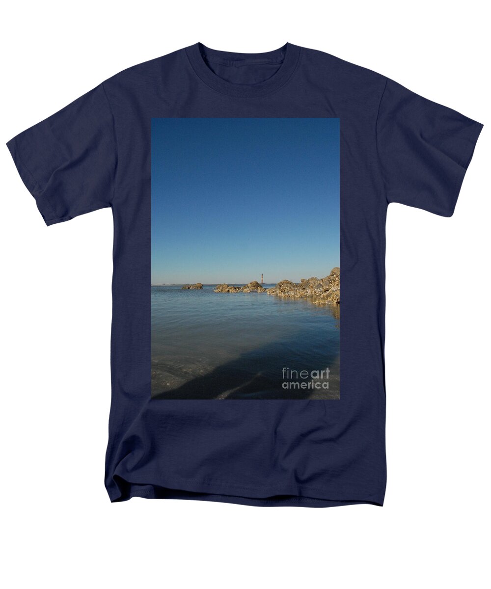 Lighthouse by Rocky Shore - Men's T-Shirt  (Regular Fit)