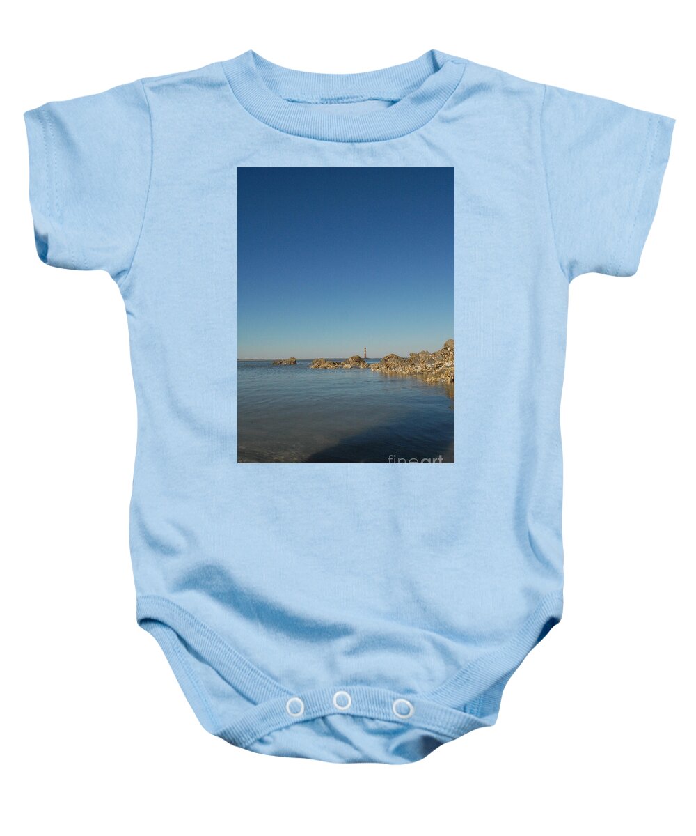 Lighthouse by Rocky Shore - Baby One-Piece