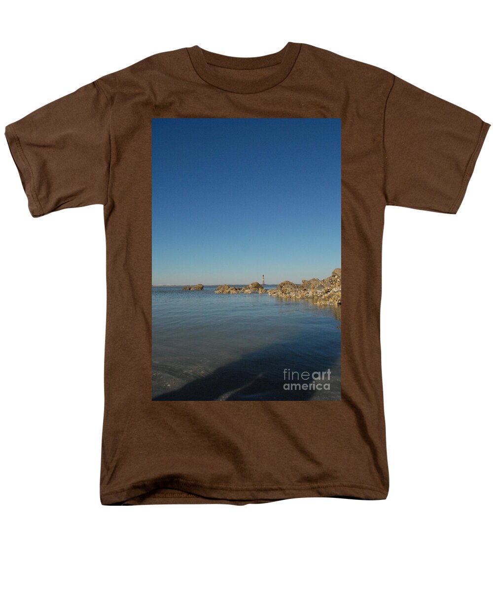 Lighthouse by Rocky Shore - Men's T-Shirt  (Regular Fit)