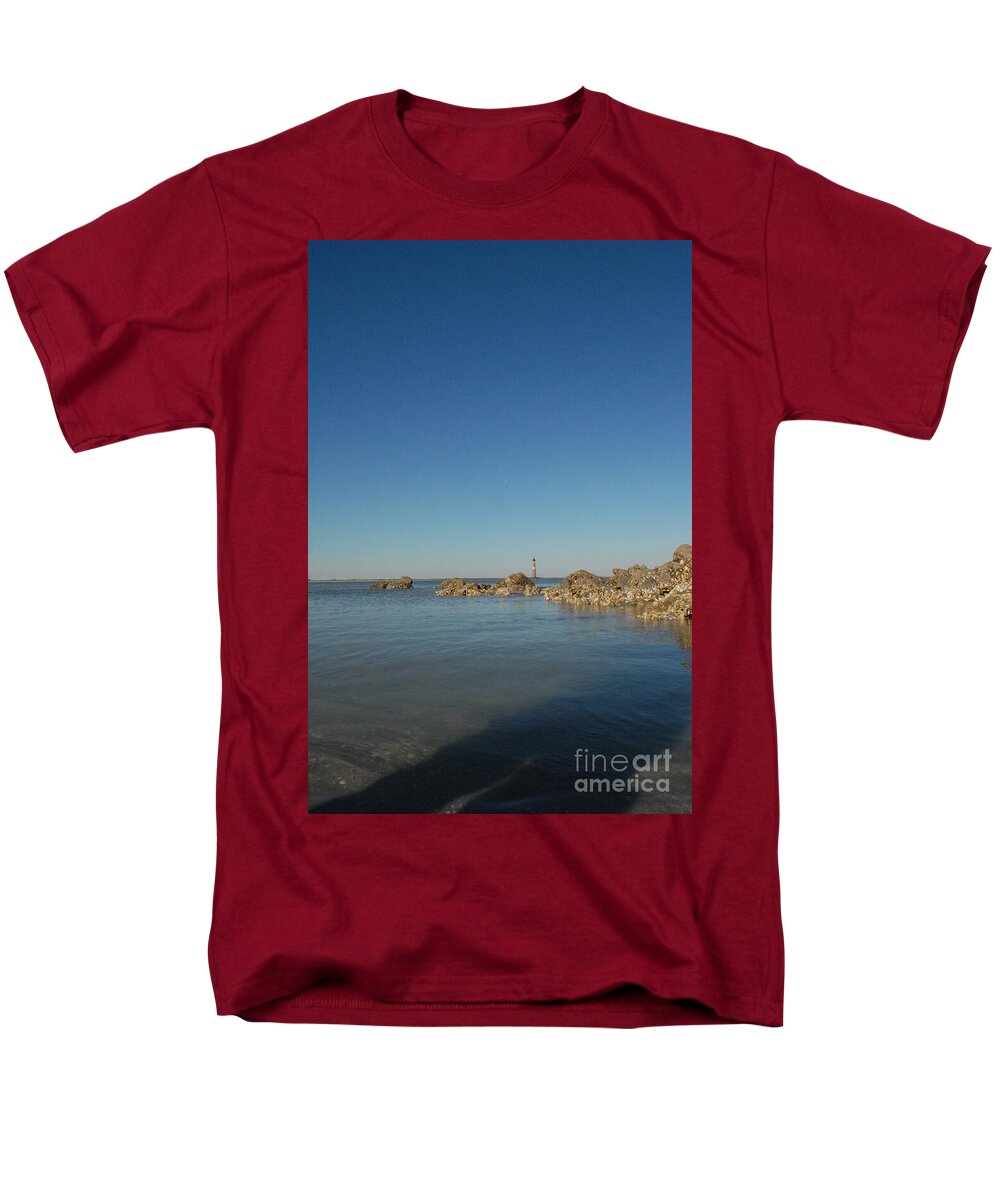 Lighthouse by Rocky Shore - Men's T-Shirt  (Regular Fit)