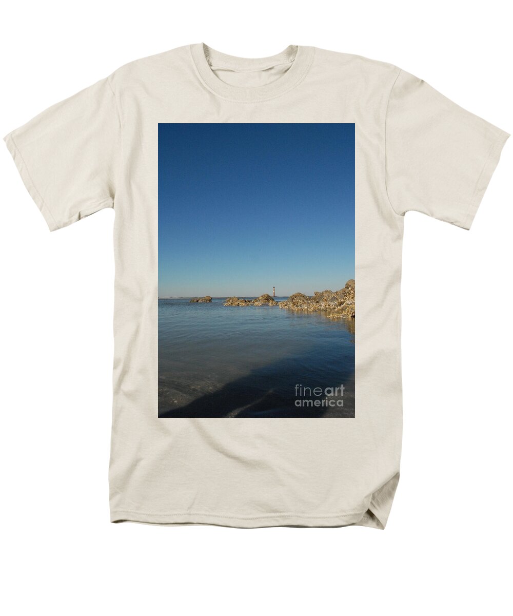 Lighthouse by Rocky Shore - Men's T-Shirt  (Regular Fit)