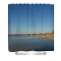 Lighthouse by Rocky Shore - Shower Curtain
