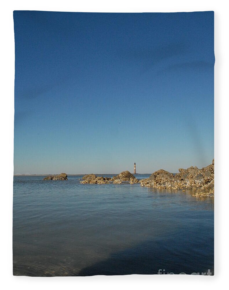 Lighthouse by Rocky Shore - Blanket