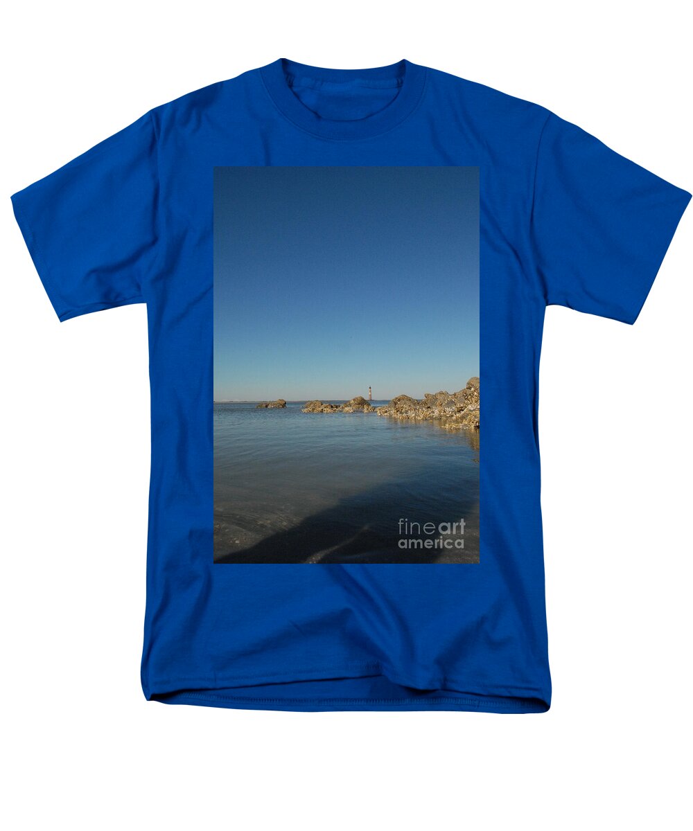 Lighthouse by Rocky Shore - Men's T-Shirt  (Regular Fit)
