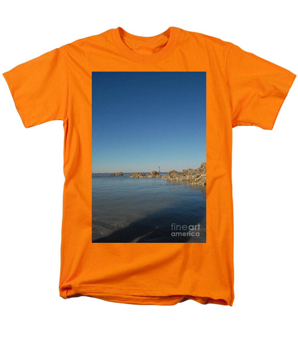 Lighthouse by Rocky Shore - Men's T-Shirt  (Regular Fit)