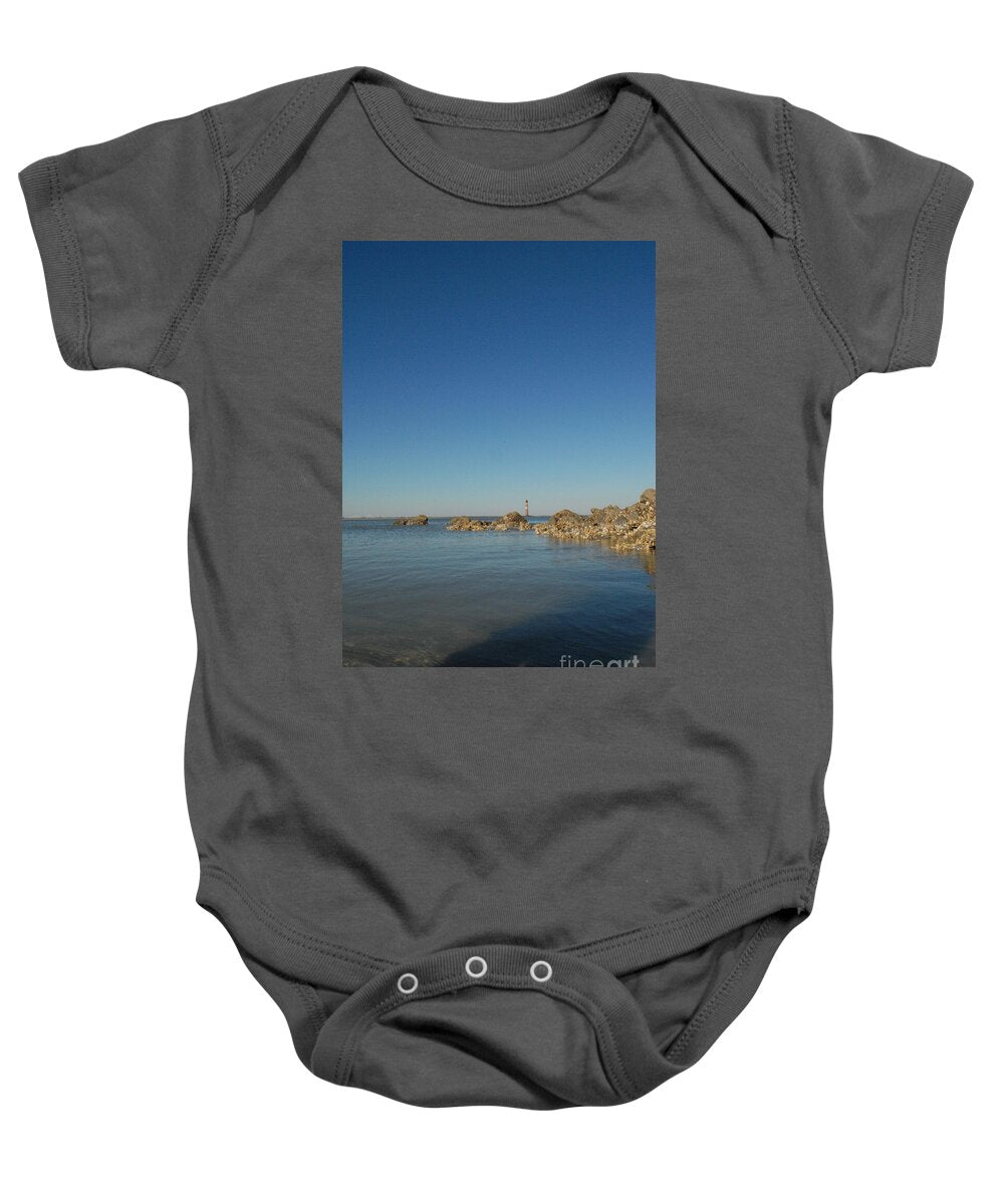 Lighthouse by Rocky Shore - Baby One-Piece