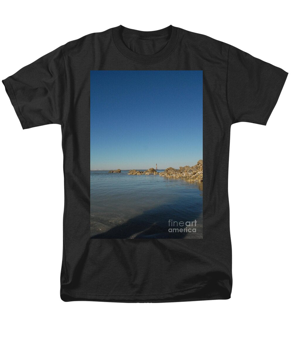 Lighthouse by Rocky Shore - Men's T-Shirt  (Regular Fit)