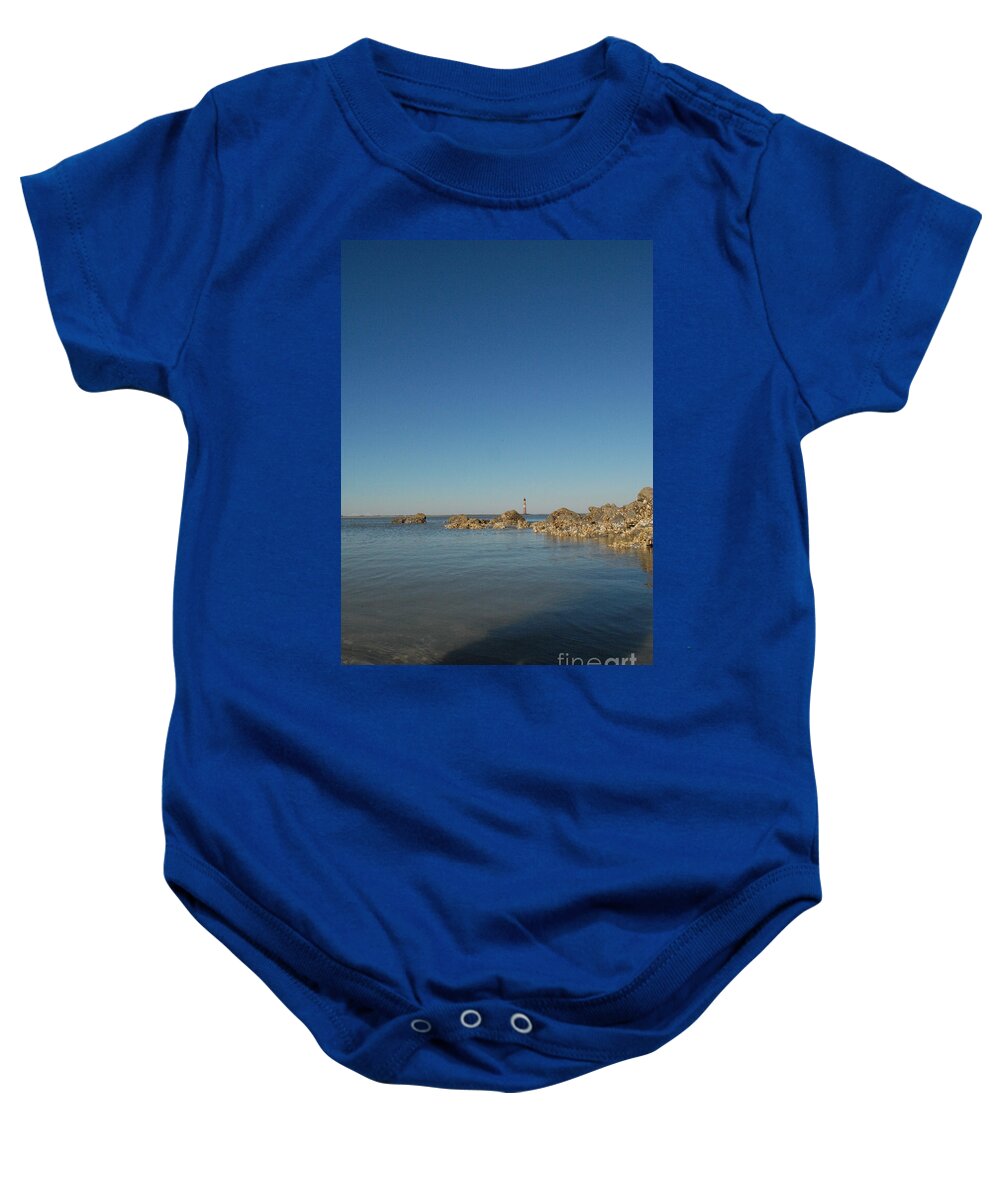 Lighthouse by Rocky Shore - Baby One-Piece