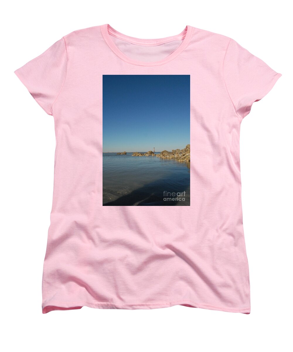 Lighthouse by Rocky Shore - Women's T-Shirt (Standard Fit)