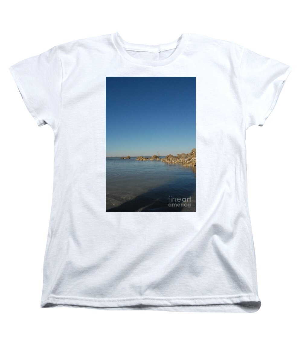 Lighthouse by Rocky Shore - Women's T-Shirt (Standard Fit)