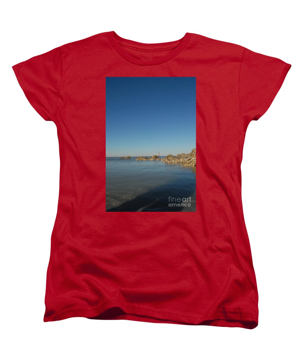 Lighthouse by Rocky Shore - Women's T-Shirt (Standard Fit)