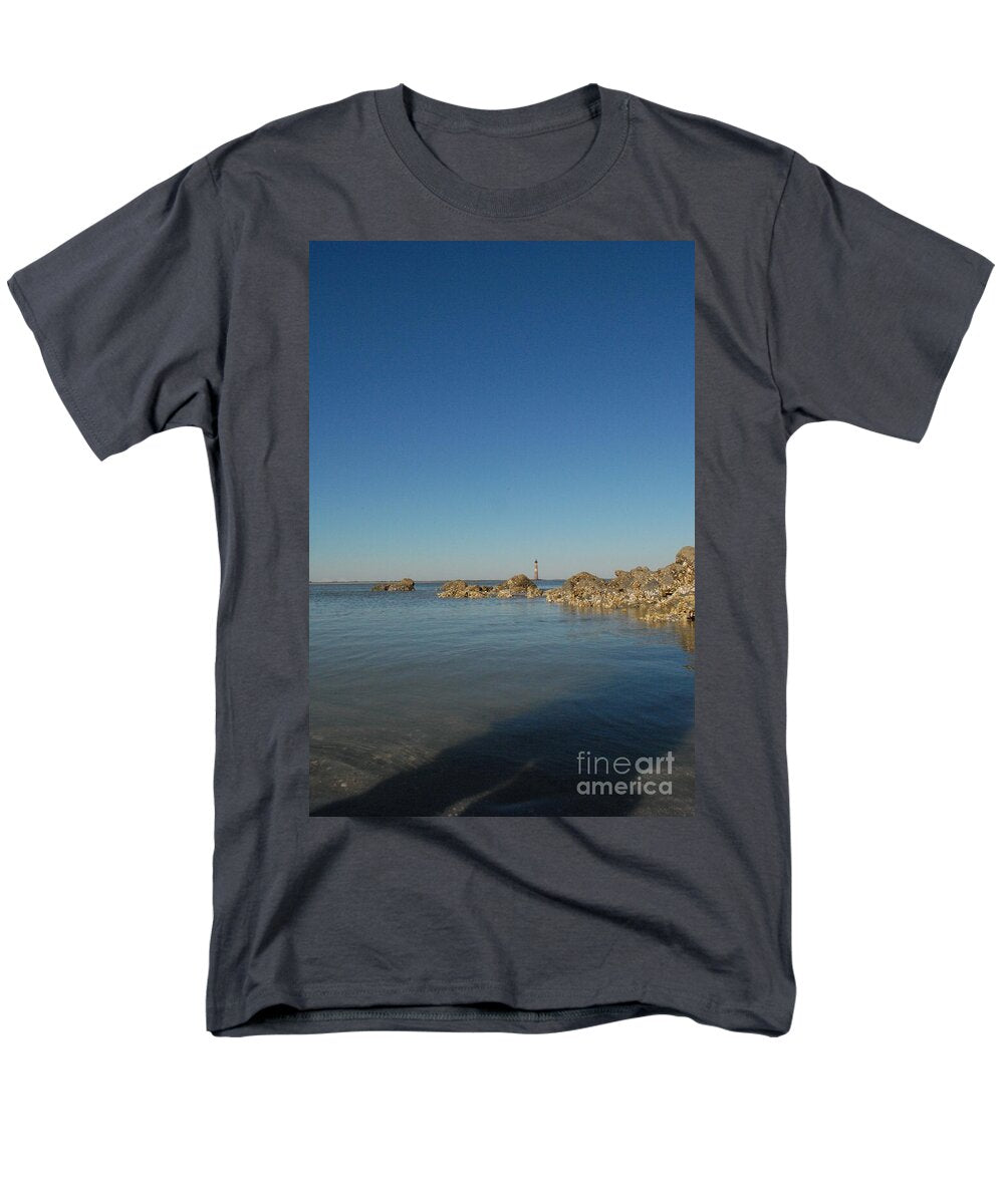 Lighthouse by Rocky Shore - Men's T-Shirt  (Regular Fit)
