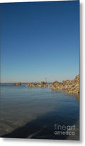 Lighthouse by Rocky Shore - Metal Print