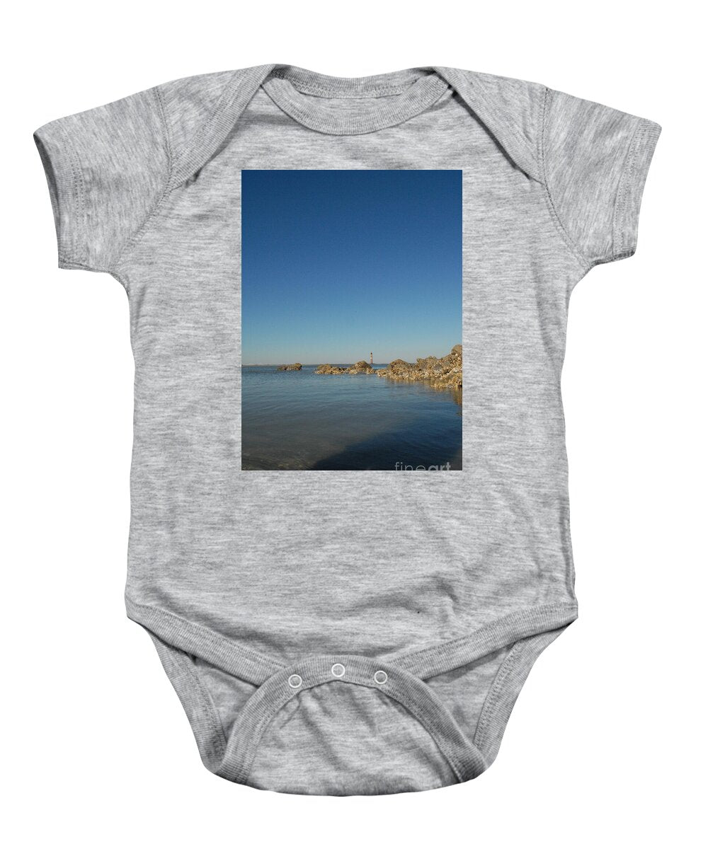 Lighthouse by Rocky Shore - Baby One-Piece
