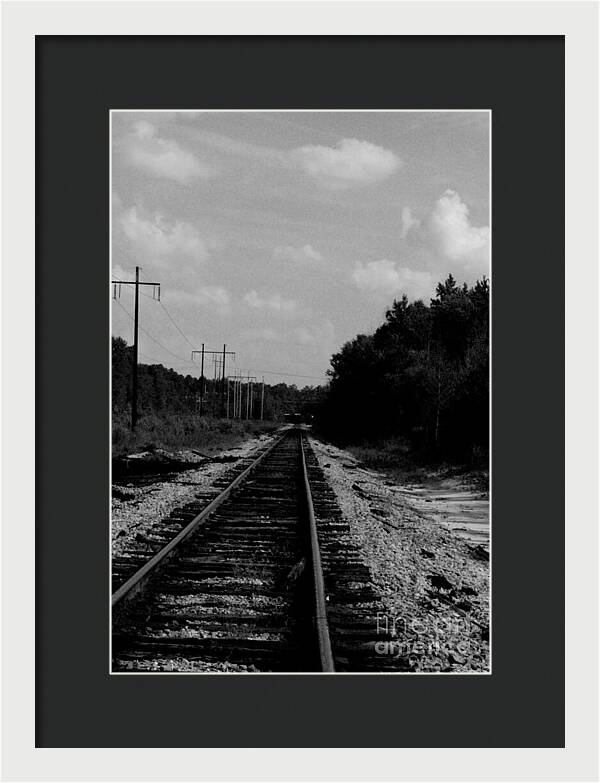 Lonely Railroad Tracks - Framed Print