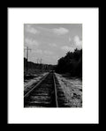 Lonely Railroad Tracks - Framed Print