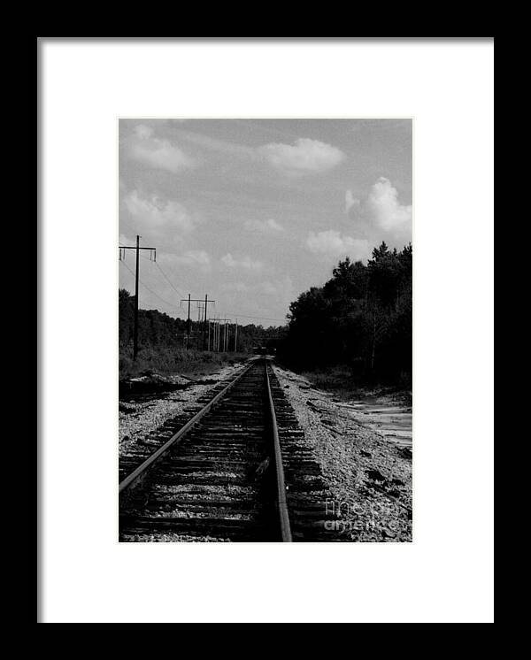 Lonely Railroad Tracks - Framed Print