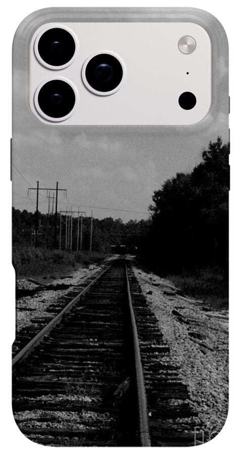 Lonely Railroad Tracks - Phone Case