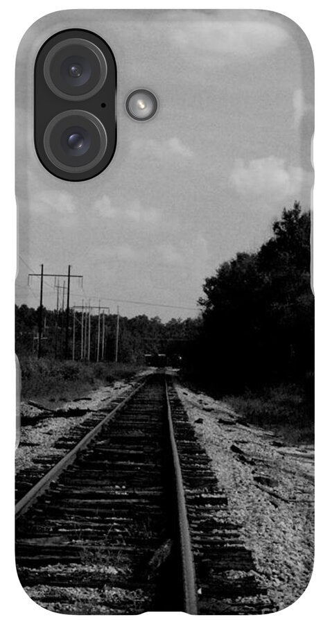 Lonely Railroad Tracks - Phone Case