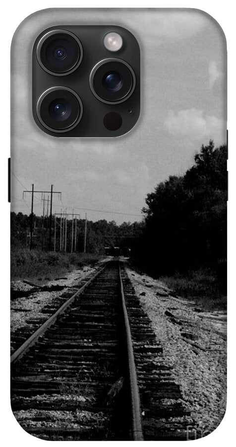 Lonely Railroad Tracks - Phone Case