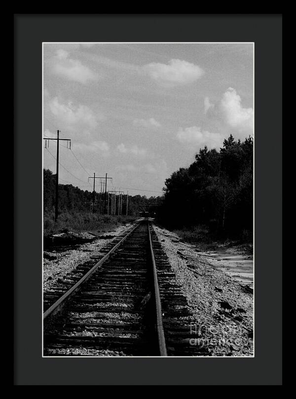 Lonely Railroad Tracks - Framed Print