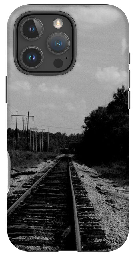 Lonely Railroad Tracks - Phone Case