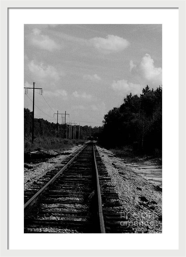 Lonely Railroad Tracks - Framed Print