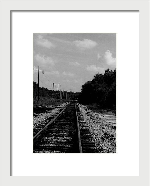 Lonely Railroad Tracks - Framed Print