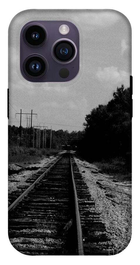 Lonely Railroad Tracks - Phone Case