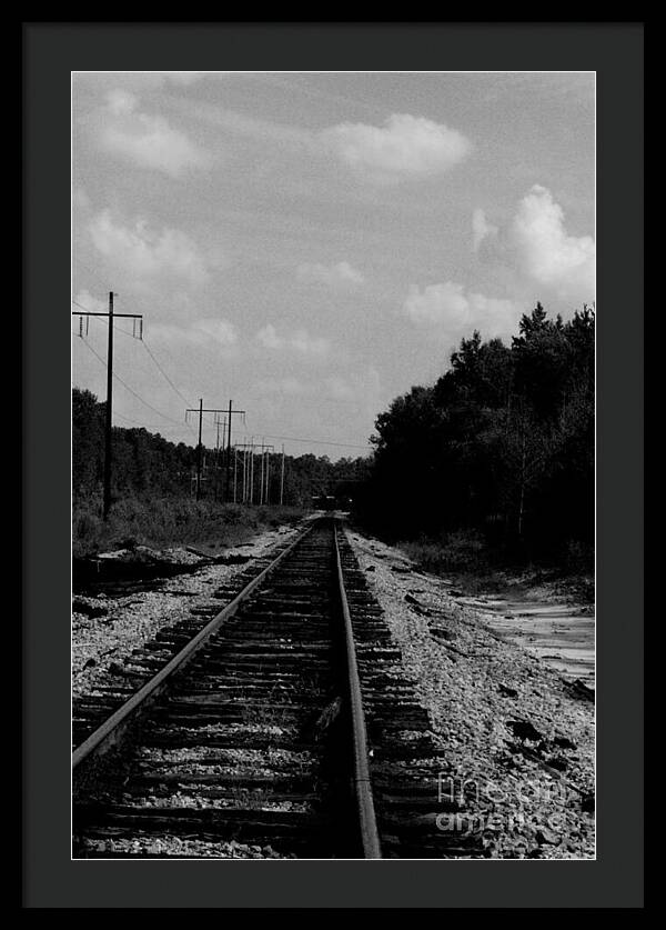 Lonely Railroad Tracks - Framed Print