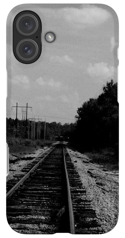 Lonely Railroad Tracks - Phone Case