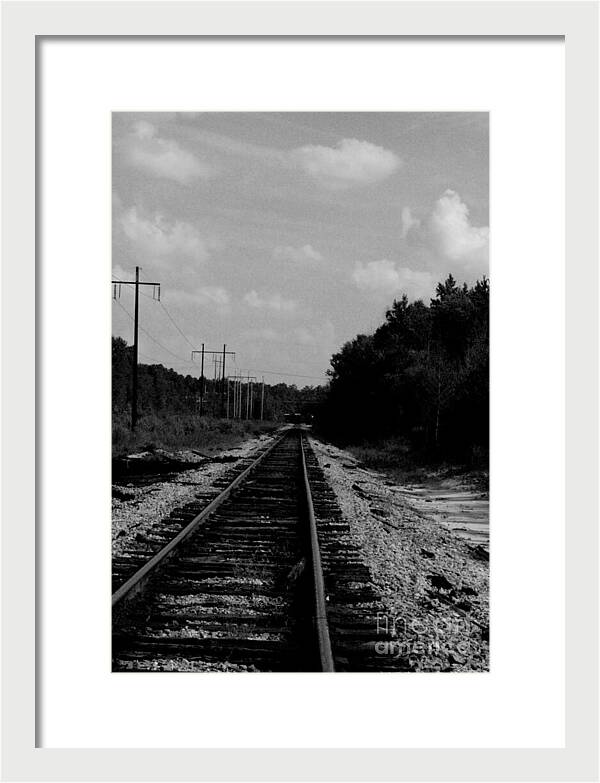 Lonely Railroad Tracks - Framed Print