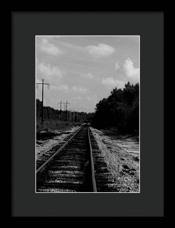 Lonely Railroad Tracks - Framed Print