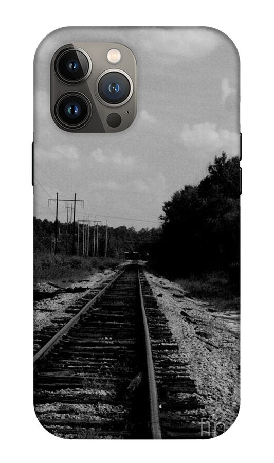Lonely Railroad Tracks - Phone Case