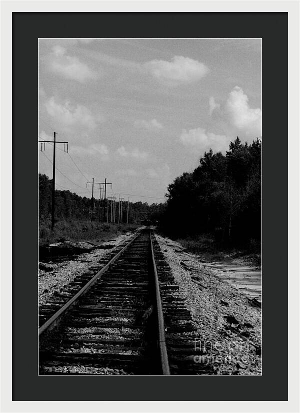 Lonely Railroad Tracks - Framed Print