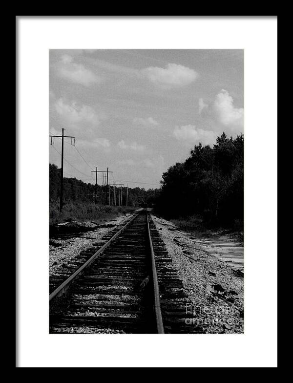 Lonely Railroad Tracks - Framed Print
