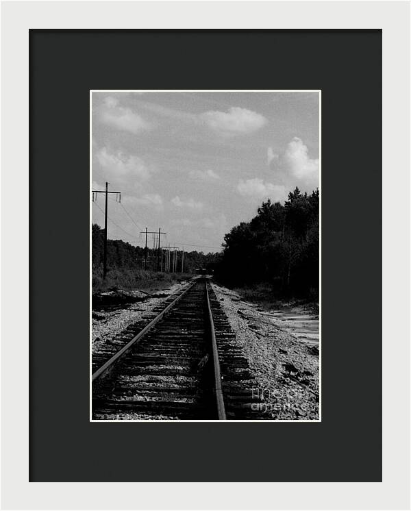 Lonely Railroad Tracks - Framed Print