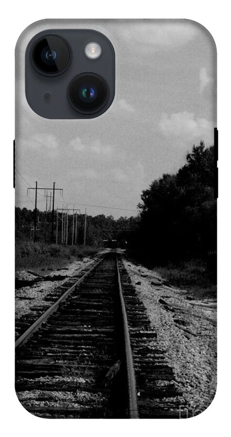 Lonely Railroad Tracks - Phone Case