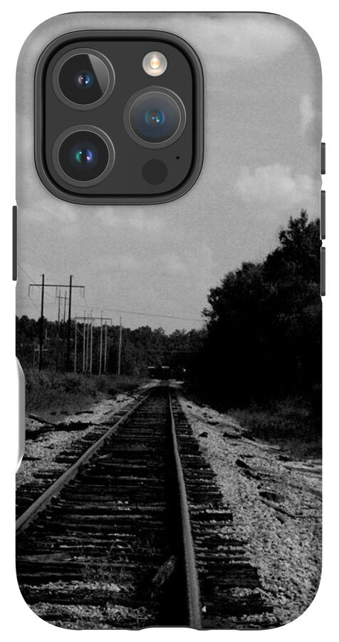 Lonely Railroad Tracks - Phone Case