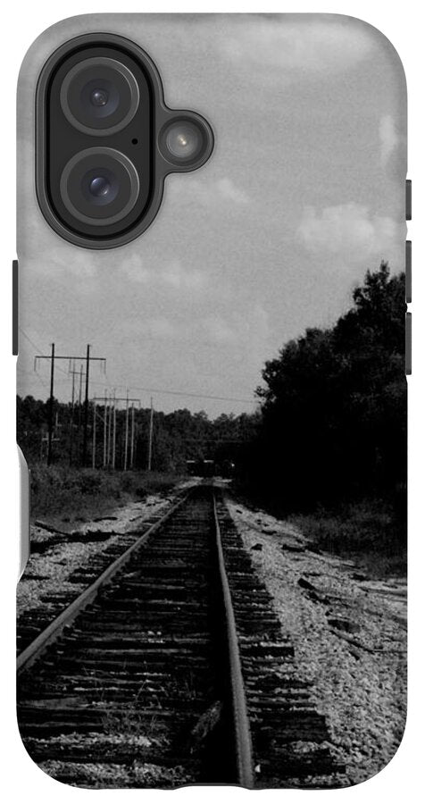 Lonely Railroad Tracks - Phone Case