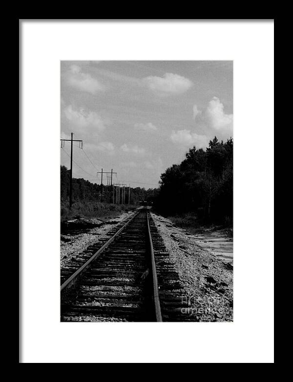 Lonely Railroad Tracks - Framed Print