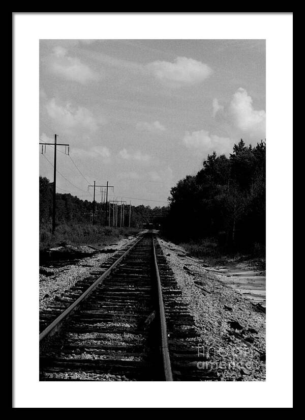 Lonely Railroad Tracks - Framed Print
